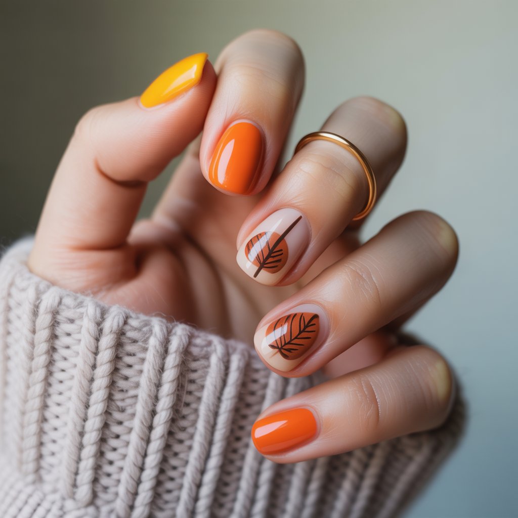 Fall Nails 6 fall nail design
