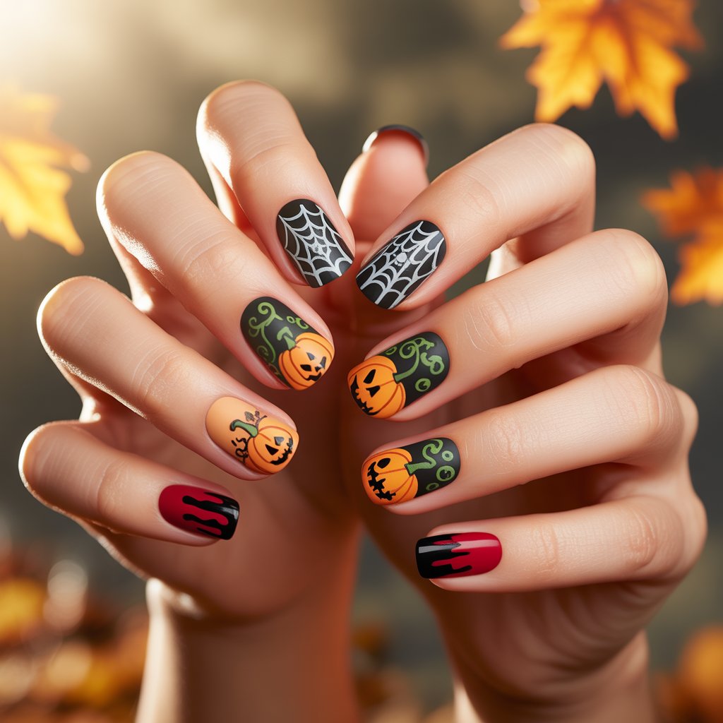Halloween Nails 8 halloween acrylic nails